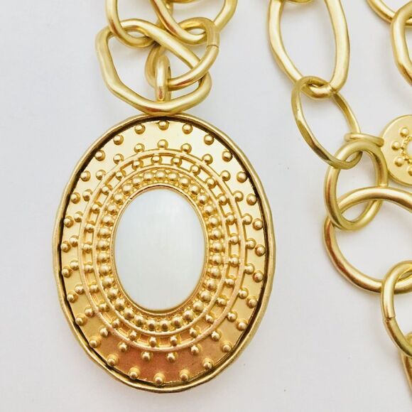 Exquisite Chico’s Double Two Sided Red White Gold Necklace 1028 - Picture 5 of 8